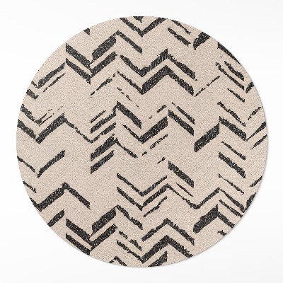 Pvc mat rond Bandensporen, Indiaanse pijlen, visgraatmotief