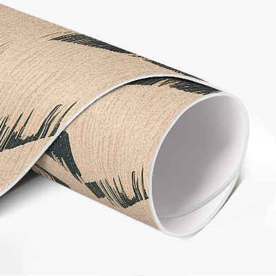 Rond pvc tapijt Indiaanse pijlen in visgraatmotief met schaafwonden