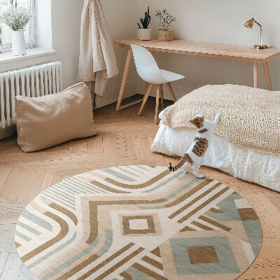 Rond pvc tapijt Boho geometrische abstractie in de stijl van de Native Americans