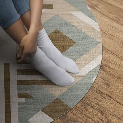 Rond pvc tapijt Boho geometrische abstractie in de stijl van de Native Americans