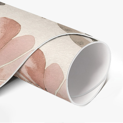 Pvc mat rond Prachtige decoratieve bloemen delicate aquarel