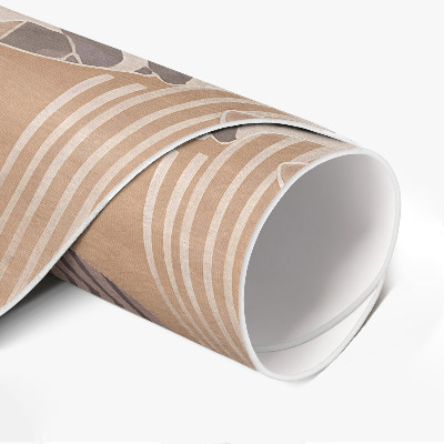 Pvc mat rond Abstracte gestroomlijnde vormen, boho-stijl