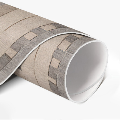 Vinyl vloerkleed rond Ornament in de stijl van een oud stenen mozaïek