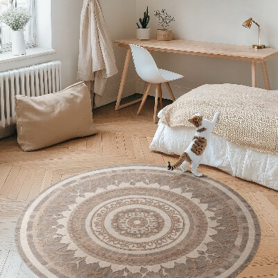 Pvc mat rond Decoratief ornament in antieke stijl