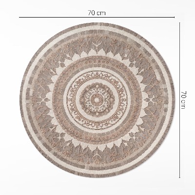 Pvc mat rond Decoratief ornament in antieke stijl
