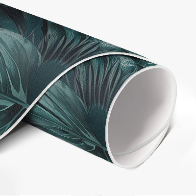 Vinyl vloerkleed rond Jungle vegetatie tropische monstera bladeren