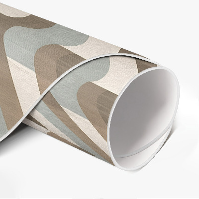 Pvc mat rond Onregelmatige lijnen en vormen abstractie