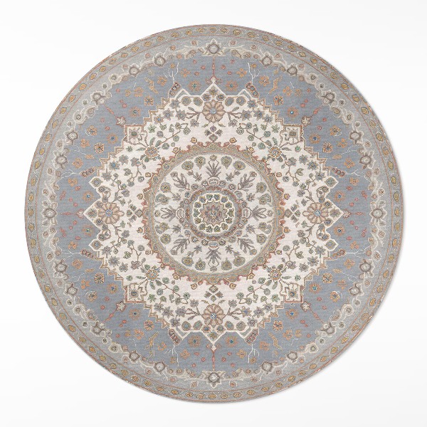 Rond pvc tapijt Fijne vintage mandala plantenversiering