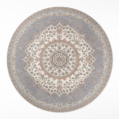 Rond pvc tapijt Fijne vintage mandala plantenversiering