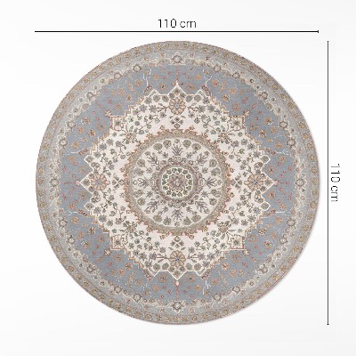 Rond pvc tapijt Fijne vintage mandala plantenversiering