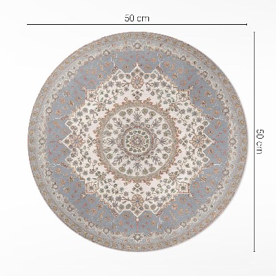 Rond pvc tapijt Fijne vintage mandala plantenversiering