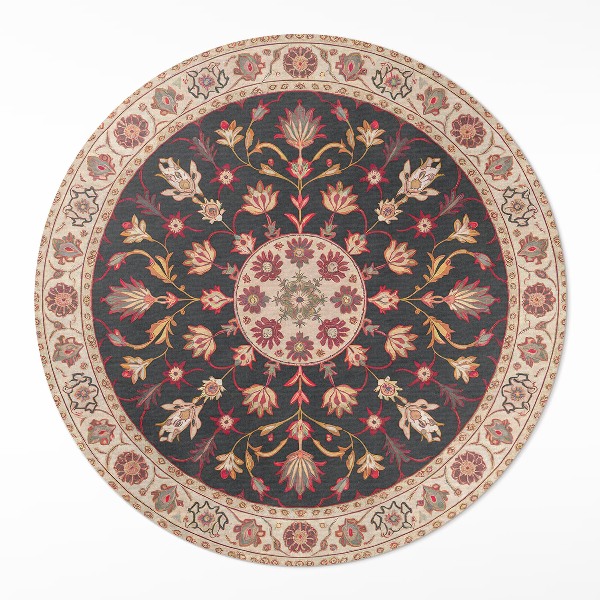 Pvc mat rond Decoratief plantenmotief, Perzische stijl