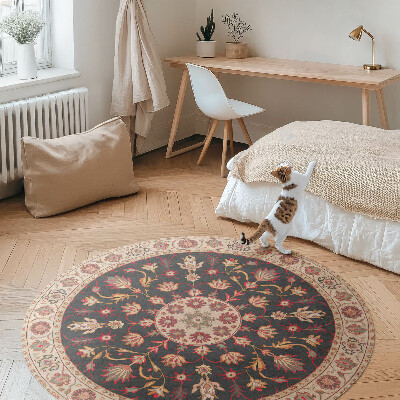 Pvc mat rond Decoratief plantenmotief, Perzische stijl