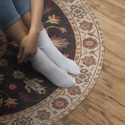 Pvc mat rond Decoratief plantenmotief, Perzische stijl