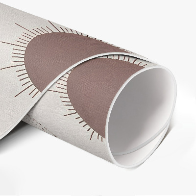 Vinyl vloerkleed rond Ruimte manen sterren astrologisch patroon