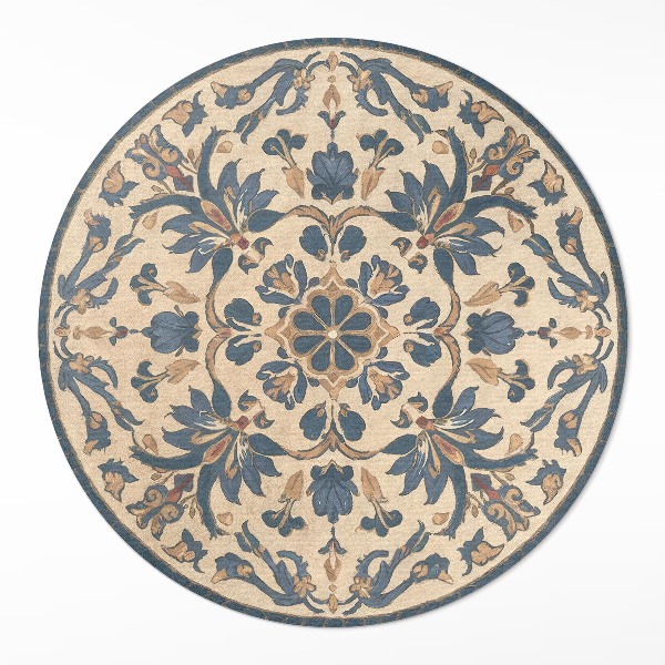 Pvc mat rond Rococo mandala vintage ornament