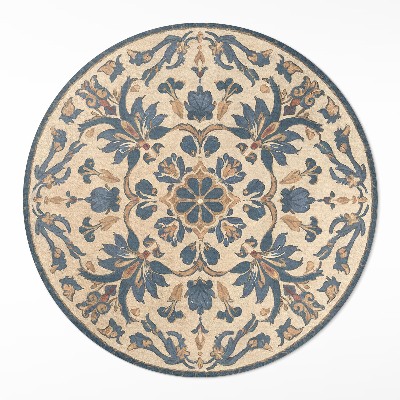 Pvc mat rond Rococo mandala vintage ornament