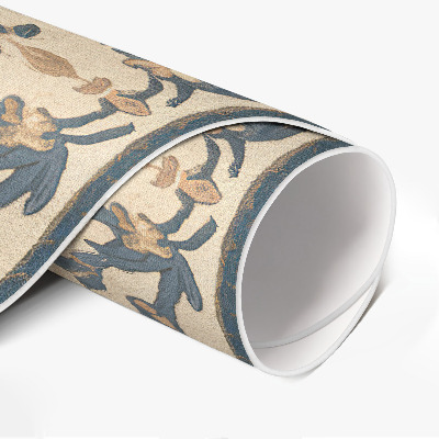 Pvc mat rond Rococo mandala vintage ornament