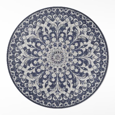 Pvc mat rond Retro bloemencaleidoscoop