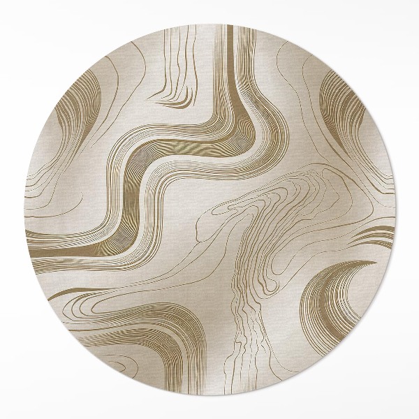 Rond pvc tapijt Boho-inspiraties in aardse kleuren