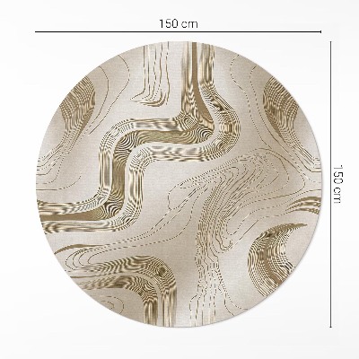 Rond pvc tapijt Boho-inspiraties in aardse kleuren