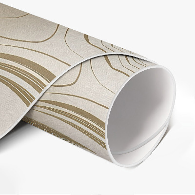 Rond pvc tapijt Boho-inspiraties in aardse kleuren