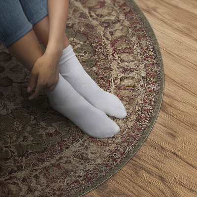 Pvc mat rond Aardse symmetrie in Perzische patronen