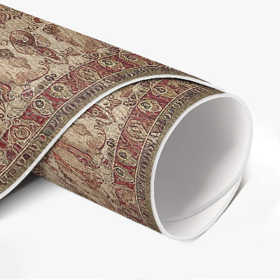 Pvc mat rond Aardse symmetrie in Perzische patronen