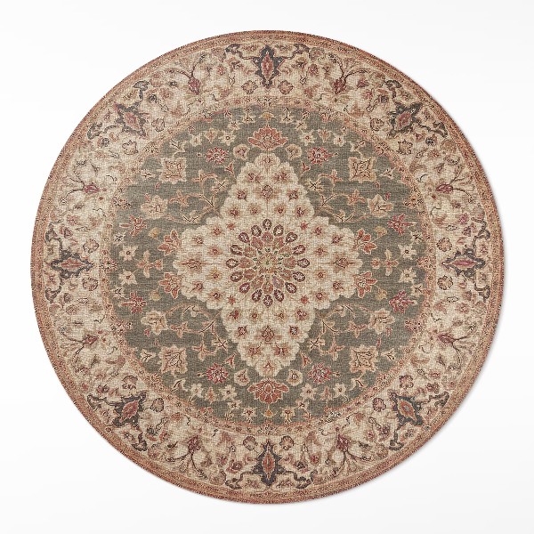 Rond pvc tapijt Perzische motieven vol rijkdom