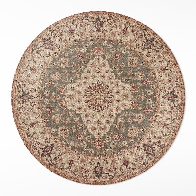 Rond pvc tapijt Perzische motieven vol rijkdom