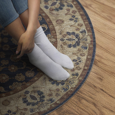 Pvc mat rond Oosterse geometrie