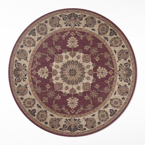 Rond pvc tapijt Elegante Perzische harmonie