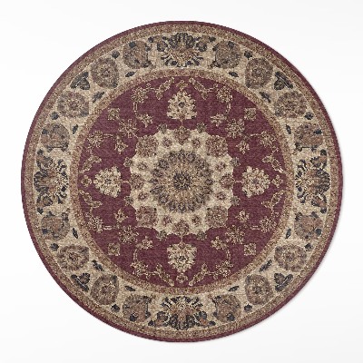 Rond pvc tapijt Elegante Perzische harmonie