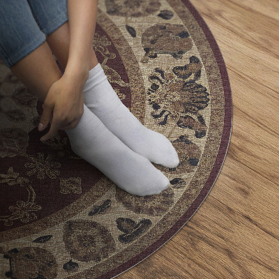 Rond pvc tapijt Elegante Perzische harmonie