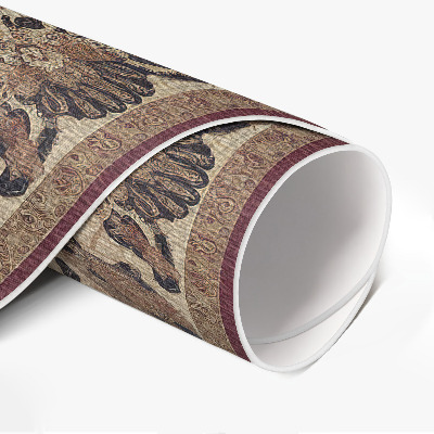 Rond pvc tapijt Elegante Perzische harmonie