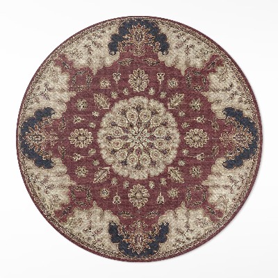 Vinyl vloerkleed rond Elegante Perzische symmetrie