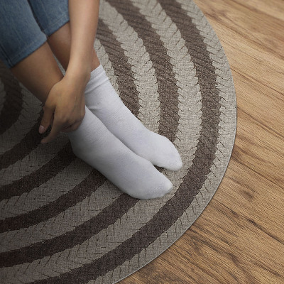 Rond pvc tapijt Imitatie van gevlochten touw