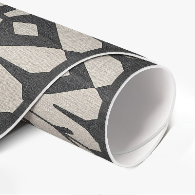 Vinyl vloerkleed rond Azteekse bloemsierkunst