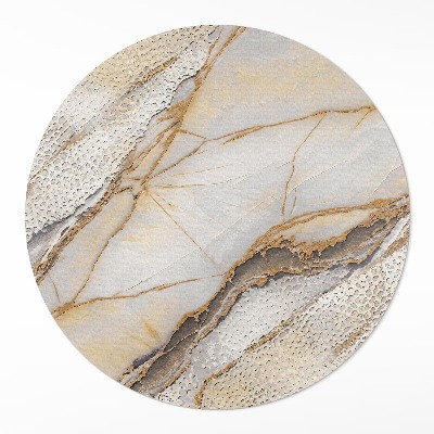 Pvc mat rond De warmte van elegant marmer