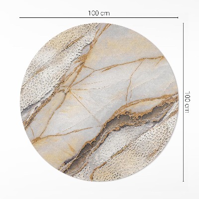 Pvc mat rond De warmte van elegant marmer