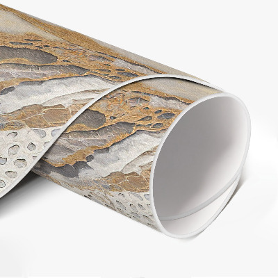 Pvc mat rond De warmte van elegant marmer