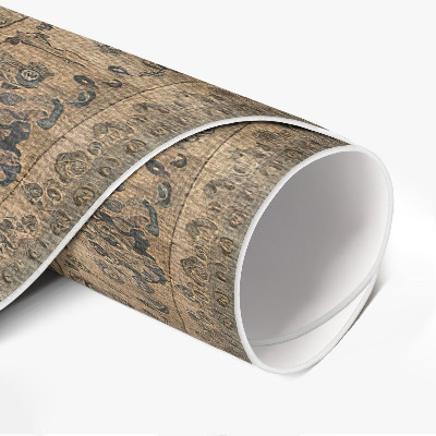 Pvc mat rond Harmonie van aardse kleuren