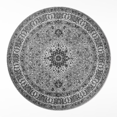 Rond pvc tapijt Grijze harmonie