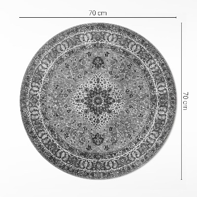 Rond pvc tapijt Grijze harmonie