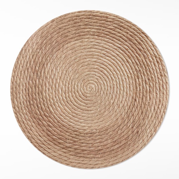 Pvc mat rond Touwlijnen in minimalistische stijl