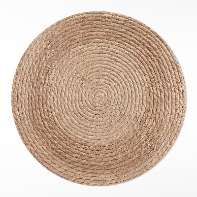 Pvc mat rond Touwlijnen in minimalistische stijl