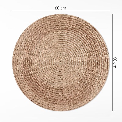 Pvc mat rond Touwlijnen in minimalistische stijl