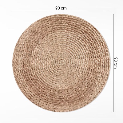 Pvc mat rond Touwlijnen in minimalistische stijl