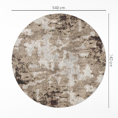 Pvc mat rond Bruine vintage vlekken