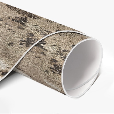 Pvc mat rond Bruine vintage vlekken